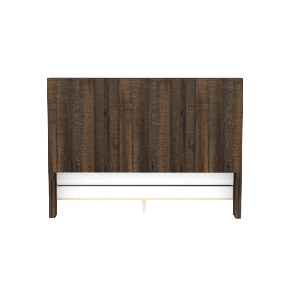 English Elm Wallace & Bay - Brown Queen Bookcase Bed - Modern Style With Storage Headboard, Penny-Brown Finish For Your Bedroom B361S00014-GIGA