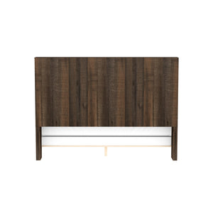 English Elm Wallace & Bay - Brown Queen Bookcase Bed - Modern Style With Storage Headboard, Penny-Brown Finish For Your Bedroom B361S00014-GIGA
