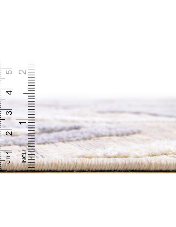 Unique Loom Arlo Hannah Machine Made Geometric Rug Sandy Beige, Gray/Beige/Black 7' 1" x 7' 1"