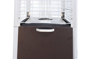 English Elm 40,000 Btu Propane Patio Heater Mocha Stainless Steel – 40K BTU Quiet Warmth, Safety Shutoff, Wheels, Commercial Build B120P218080