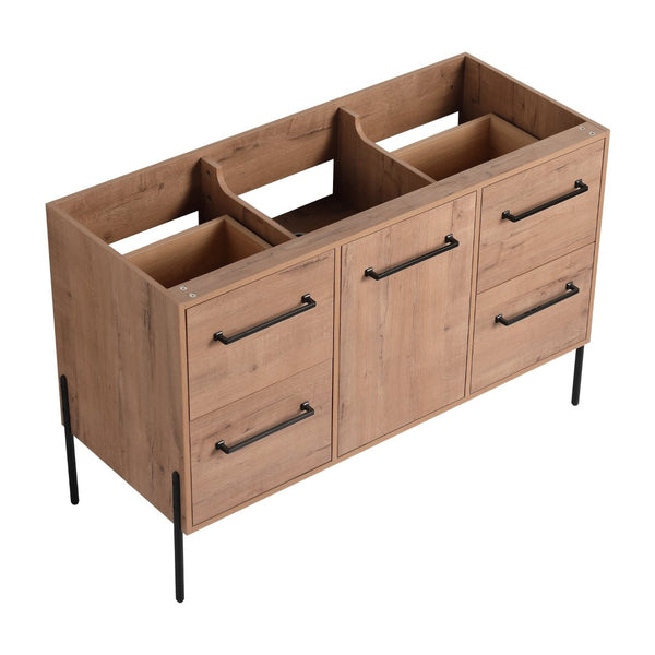 English Elm 48" Freestanding Bathroom Vanity with Soft Close Door 4 Drawers Plywood Build W999P405132
