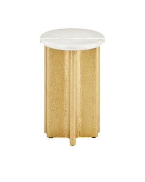 Currey & Company Doublet Marble Accent Table Set Of 2 – Elegant Hand-hammered Brass Base With Stylish Design Brass Banswara Marble ,Brass ,Engineered Wood 4000-0233-currey-company