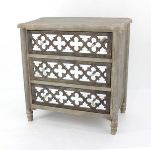 HomeRoots 15" Accent Cabinet with Three Drawers, Contemporary Storage Solution for Any Room Décor and Style Brown 274366