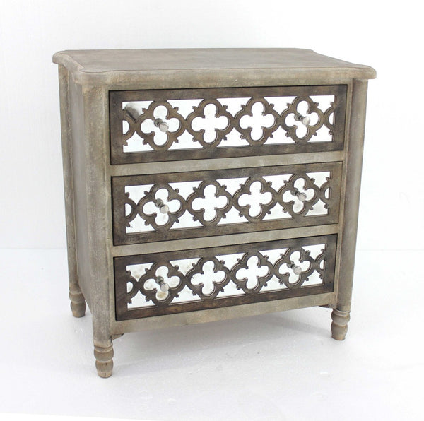HomeRoots 15" Accent Cabinet with Three Drawers, Contemporary Storage Solution for Any Room Décor and Style Brown 274366