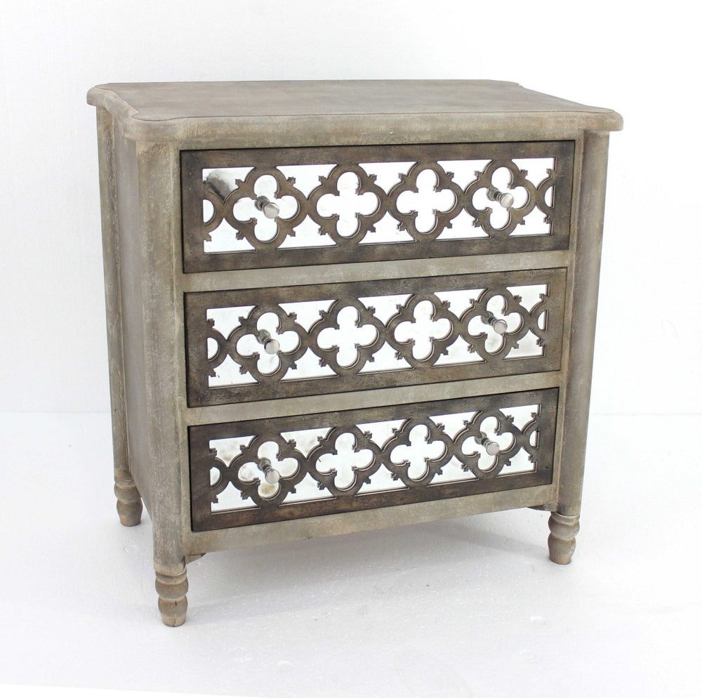 HomeRoots 15" Accent Cabinet with Three Drawers, Contemporary Storage Solution for Any Room Décor and Style Brown 274366