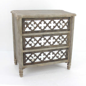 HomeRoots 15" Accent Cabinet with Three Drawers, Contemporary Storage Solution for Any Room Décor and Style Brown 274366