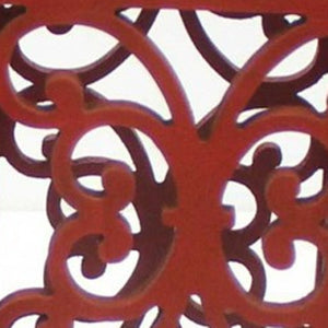 HomeRoots 16" Red Wood End Tables - Stylish Drum-Style Design for Modern Living, Perfect for Any Room Decor 274395