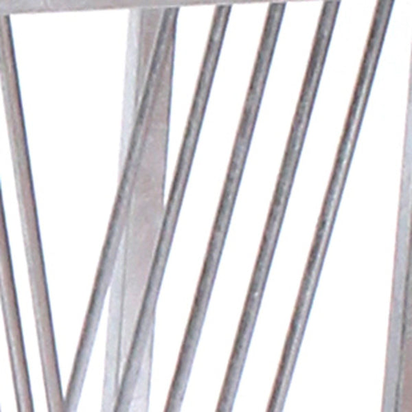 Homeroots 24" Silver Mirrored Glass And Iron End Table With Shelf   274431