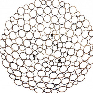 Homeroots 19" Bronze Metal Round Centerpiece Bowl   274445