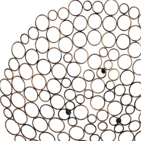 Homeroots 19" Bronze Metal Round Centerpiece Bowl   274445