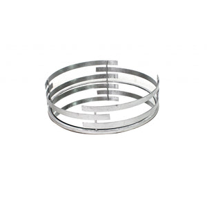 Homeroots 14" Silver Round Metal Geometric Vanity Tray   274453