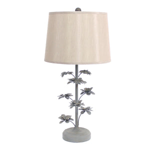 Homeroots 8 X 12 X 28 Gray Rustic Flowering Tree - Table Lamp   274461
