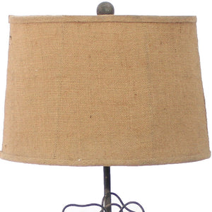 Homeroots 11 X 15 X 27.75 Tan Country Cottage With Blooming Flower Pedestal - Table Lamp   274463