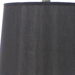 Homeroots 12 X 14 X 25.25 Black Traditional Wooden Linen Shade - Table Lamp   274467