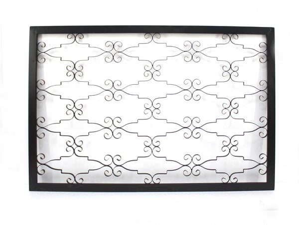 HomeRoots 43" Black Metal Wall Decor - Elegant 63" Art Piece for Living Rooms, Bedrooms, and Hallways 274481