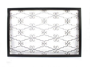 HomeRoots 43" Black Metal Wall Decor - Elegant 63" Art Piece for Living Rooms, Bedrooms, and Hallways 274481
