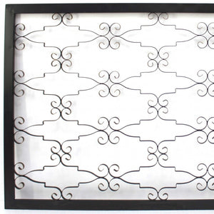 HomeRoots 43" Black Metal Wall Decor - Elegant 63" Art Piece for Living Rooms, Bedrooms, and Hallways 274481