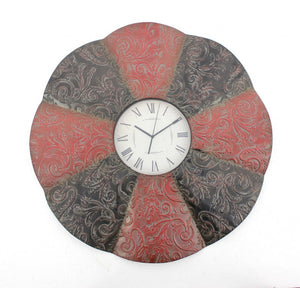 30 Inch Metal Analog Wall Clock Bold Statement Piece for Living Room or Kitchen
