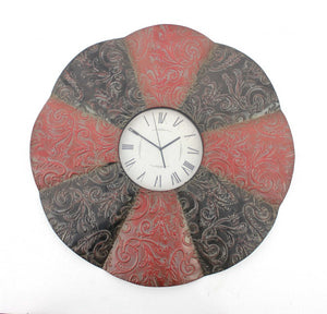 HomeRoots 30 Inch Metal Analog Wall Clock Bold Statement Piece for Living Room or Kitchen 274483