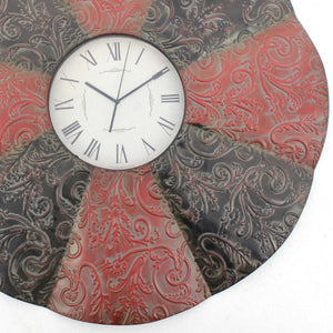 30 Inch Metal Analog Wall Clock Bold Statement Piece for Living Room or Kitchen