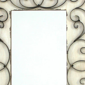 Homeroots White Framed Accent Mirror  Wood 274503