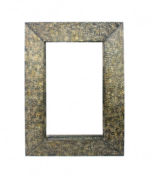 HomeRoots Bronze Rectangle Accent Metal Mirror - Timeless Elegance for Living Spaces, Easy Installation, Durable Design 274511