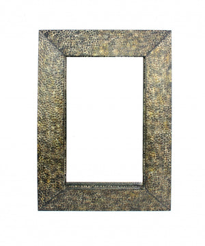 HomeRoots Bronze Rectangle Accent Metal Mirror - Timeless Elegance for Living Spaces, Easy Installation, Durable Design 274511