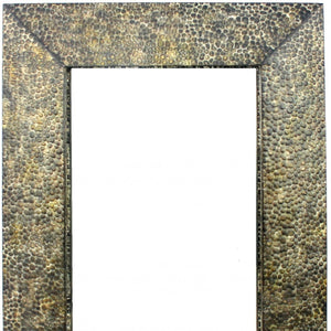 HomeRoots Bronze Rectangle Accent Metal Mirror - Timeless Elegance for Living Spaces, Easy Installation, Durable Design 274511