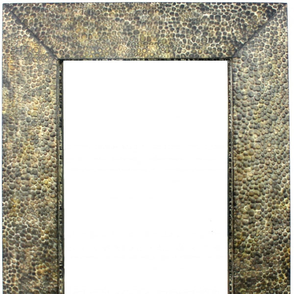 HomeRoots Bronze Rectangle Accent Metal Mirror - Timeless Elegance for Living Spaces, Easy Installation, Durable Design 274511