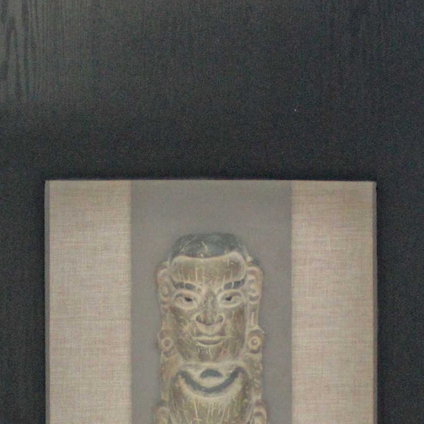 HomeRoots 40" Timeless Black & Brown Facial-Makeup Plaque - Handcrafted Wall Decor for Elegant Spaces 274529