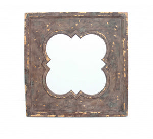 Homeroots Bronze Square Accent Mirror  Wood 274530