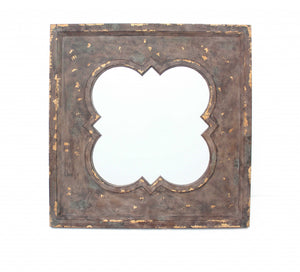 Homeroots Bronze Square Accent Mirror  Wood 274530