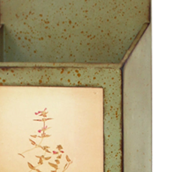 Homeroots 42" X 10" X 5" Green Rustic Vertical - Newspaper & Magazine Rack  Metal 274548