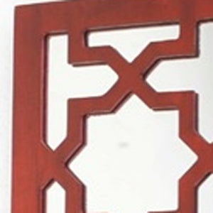 Homeroots 17" X 5" X 6" Red, Wooden Cross - Candle Holder Sconce   274565