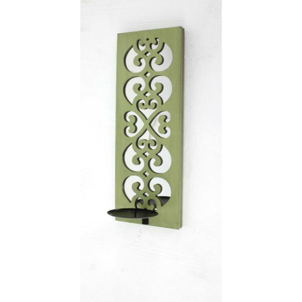 Homeroots 17" X 6" Green Wood Wall Decor  Wood 274567
