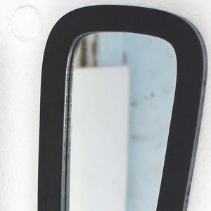 HomeRoots 5 Elegant Black Wooden Candle Holder Sconce Set - Wall-Mounted, Mirror-Backed, Perfect for Any Room 274573