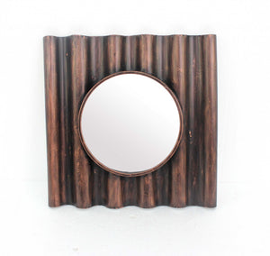 HomeRoots 24" Bronze Square Accent Mirror - Modern Geometric Design Enhances Any Room with Timeless Elegance 274586