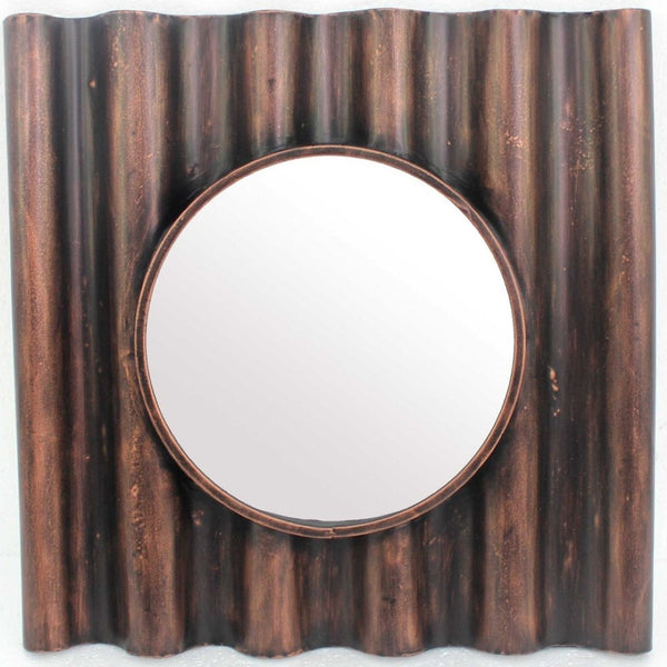 HomeRoots 24" Bronze Square Accent Mirror - Modern Geometric Design Enhances Any Room with Timeless Elegance 274586