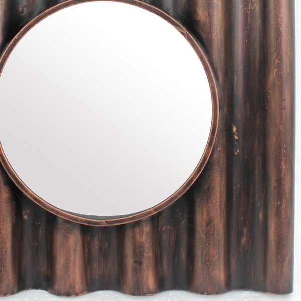 HomeRoots 24" Bronze Square Accent Mirror - Modern Geometric Design Enhances Any Room with Timeless Elegance 274586