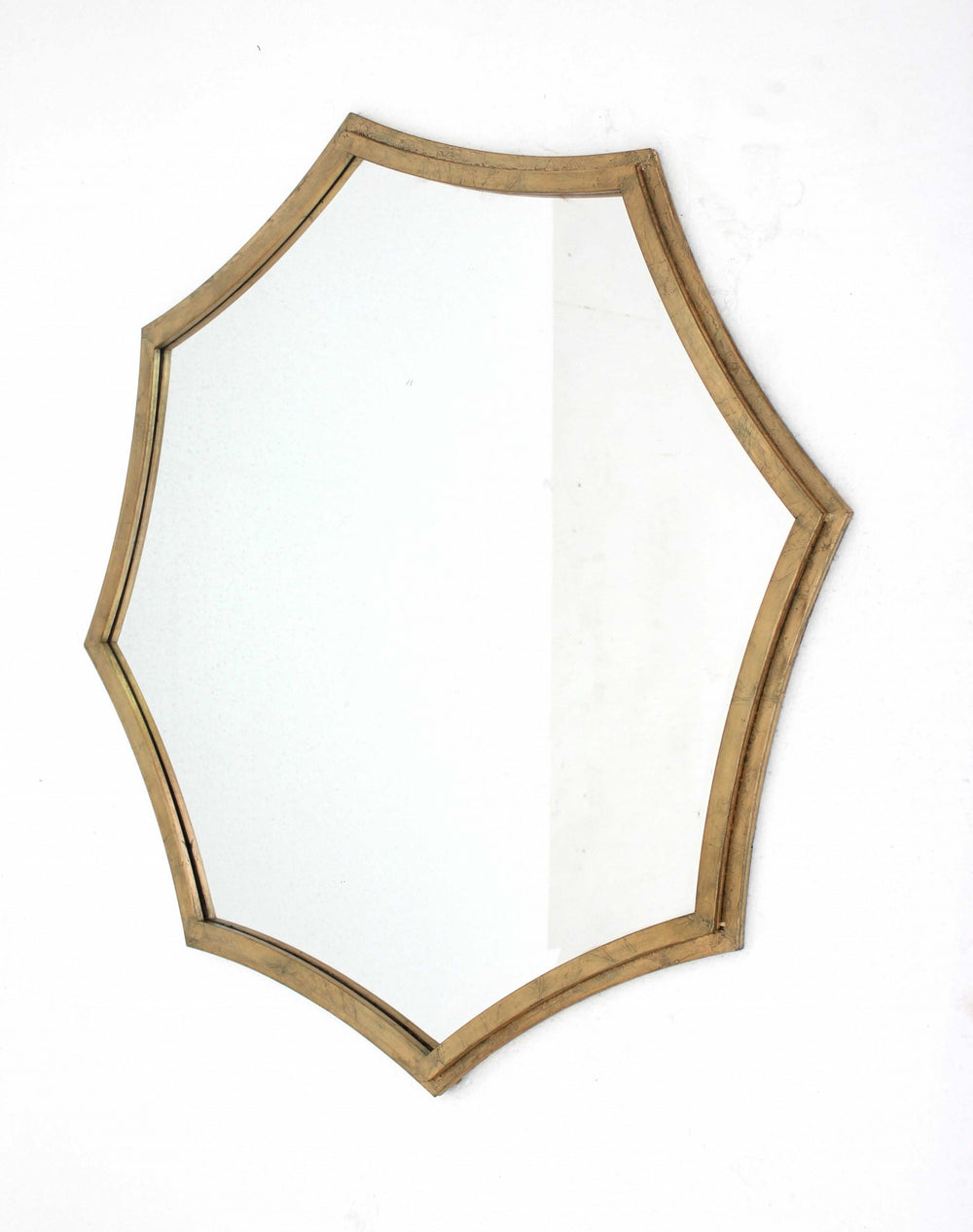 Homeroots 33" Gold Octagon Metal Framed Accent Mirror  Metal 274589
