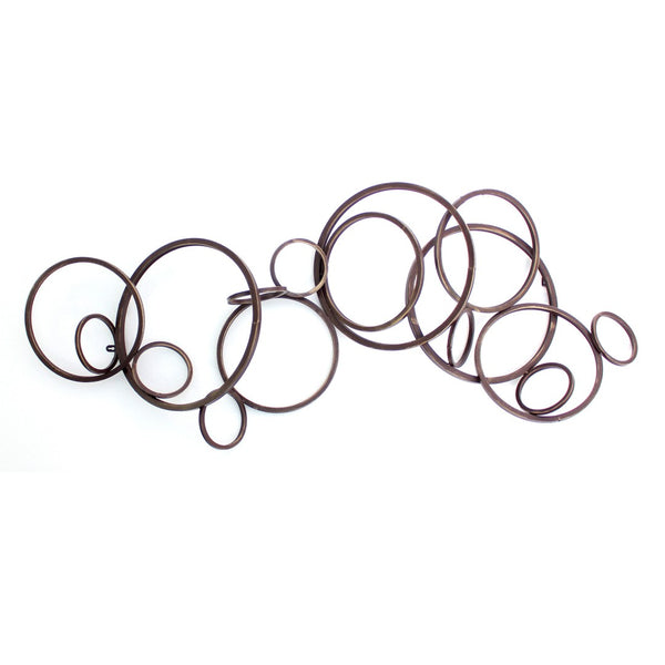 HomeRoots 55" Modern Bronze Metal Wall Decor - Elegant Centerpiece for Living Rooms, Offices & More 274598