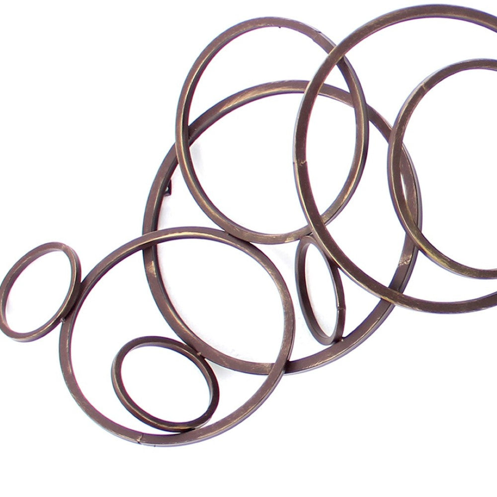 HomeRoots 55" Modern Bronze Metal Wall Decor - Elegant Centerpiece for Living Rooms, Offices & More 274598