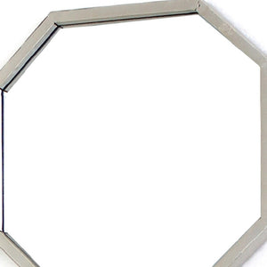 HomeRoots 30" Silver Mirrored Metal Wall Sculpture - Modern Geometric Art for Stunning Home Décor & Elegance 274599