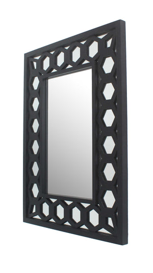 Homeroots Black Square Accent Mirror  Mirror 274604