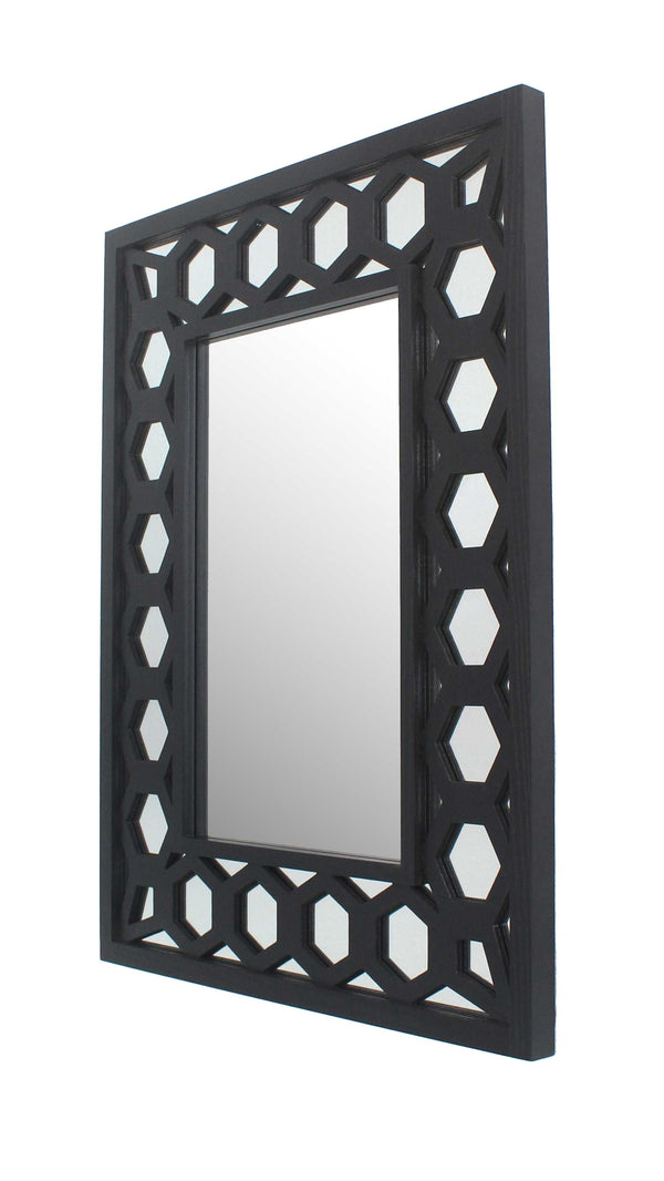 Homeroots Black Square Accent Mirror  Mirror 274604