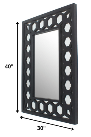Homeroots Black Square Accent Mirror  Mirror 274604