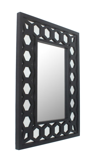 Homeroots Black Square Accent Mirror  Mirror 274604