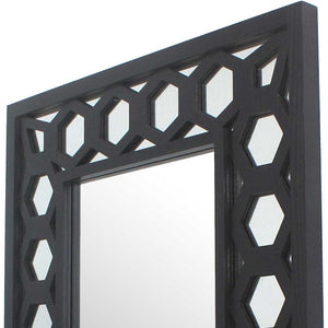 Homeroots Black Square Accent Mirror  Mirror 274604