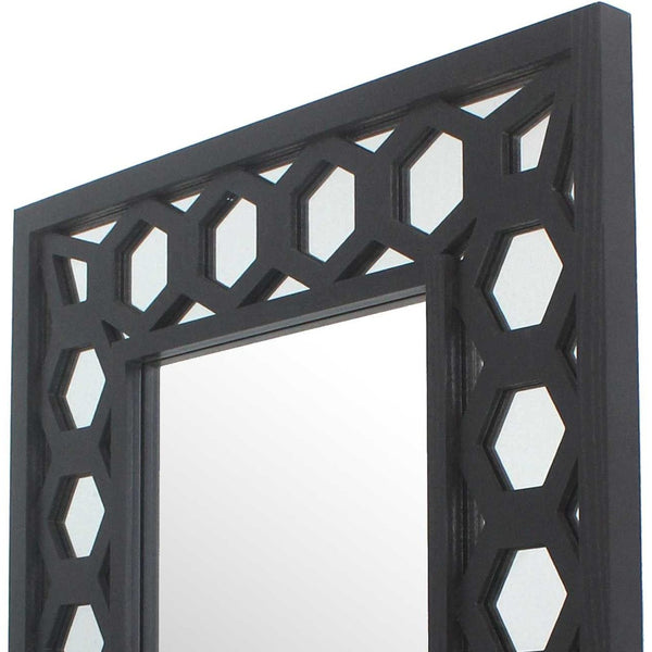 Homeroots Black Square Accent Mirror  Mirror 274604