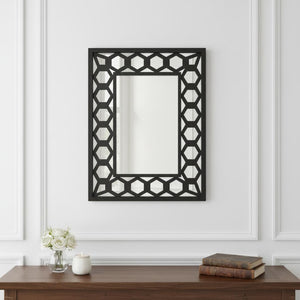 HomeRoots Black Square Accent Mirror - Elevate Your Space with Elegant Design, Durable Frame & Easy Installation 274604